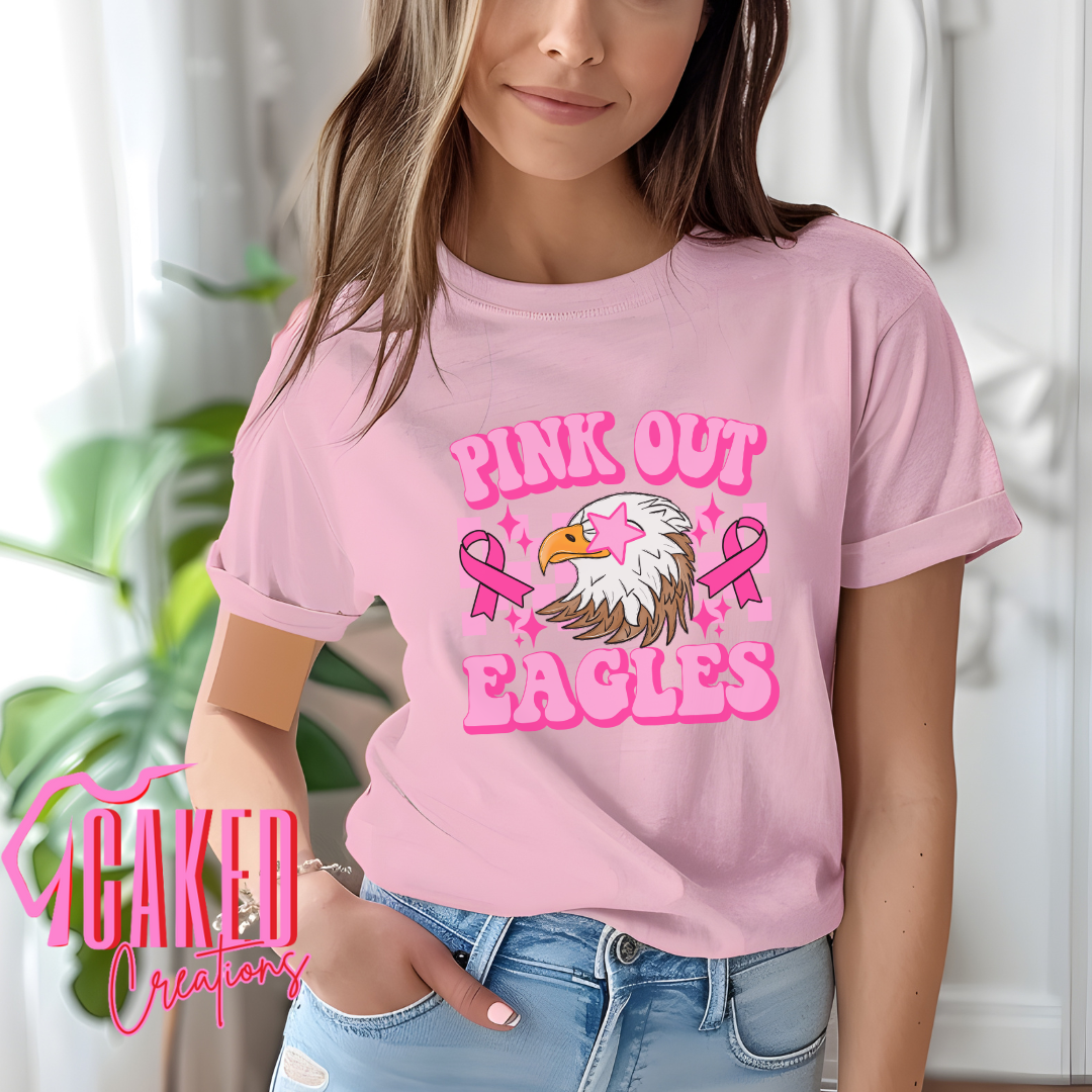 Pink Out Eagles Tee β Breast Cancer Awareness Spirit Shirt