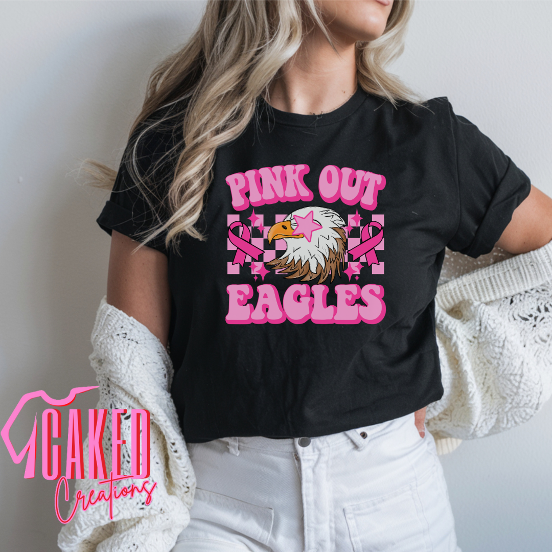 Pink Out Eagles Tee β Breast Cancer Awareness Spirit Shirt
