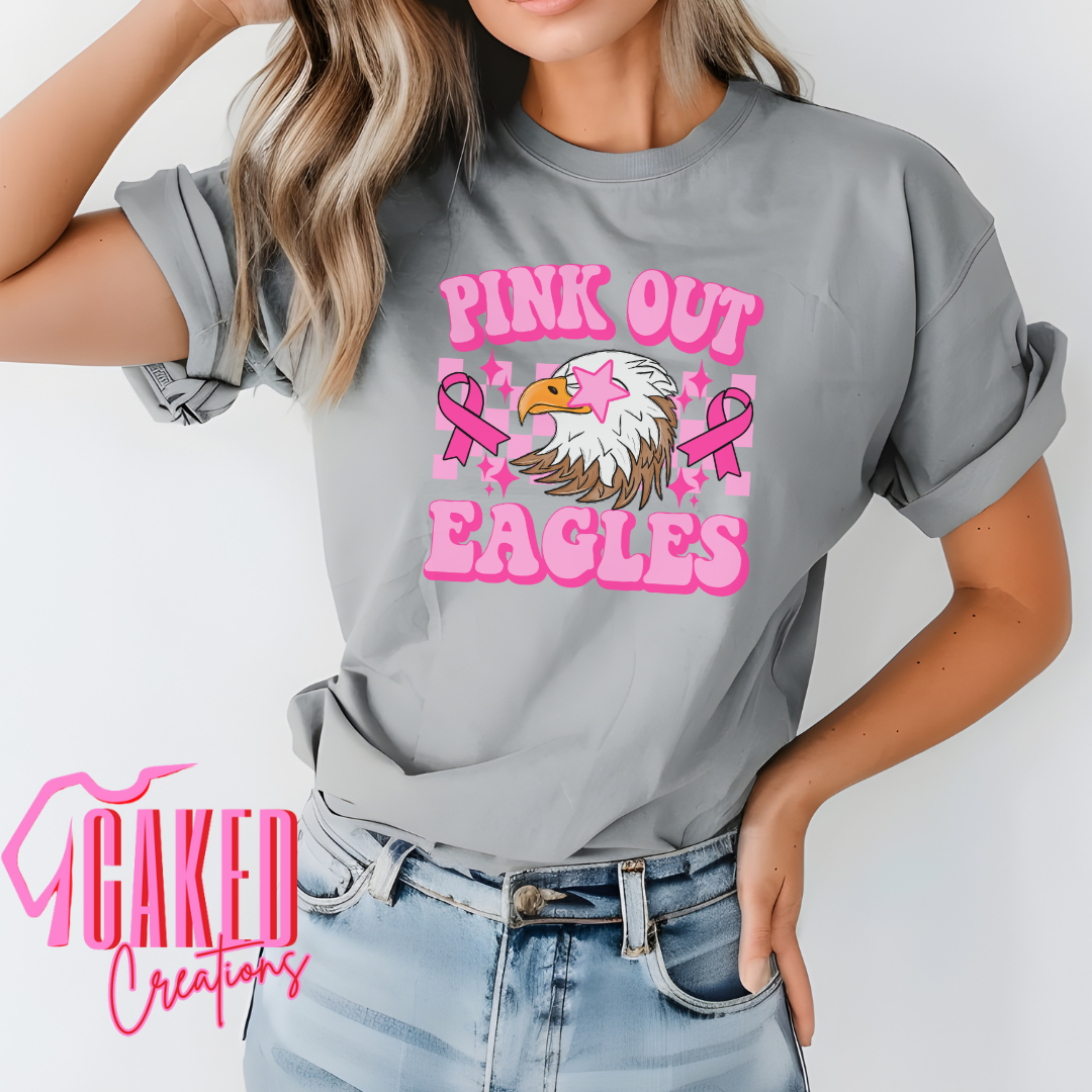 Pink Out Eagles Tee β Breast Cancer Awareness Spirit Shirt