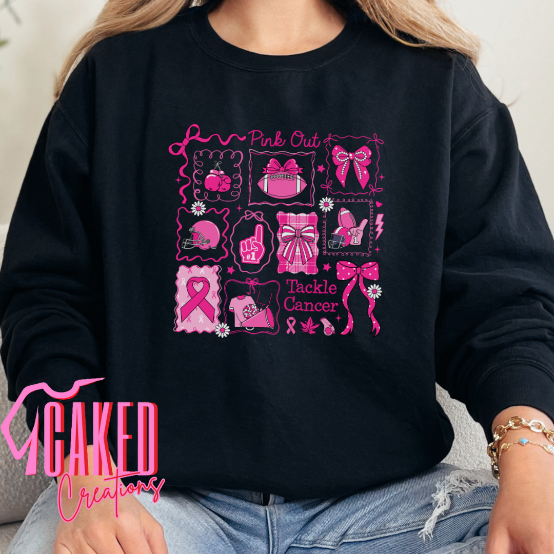 Pink Out Tee β Tackle Cancer Awareness Graphic Shirt