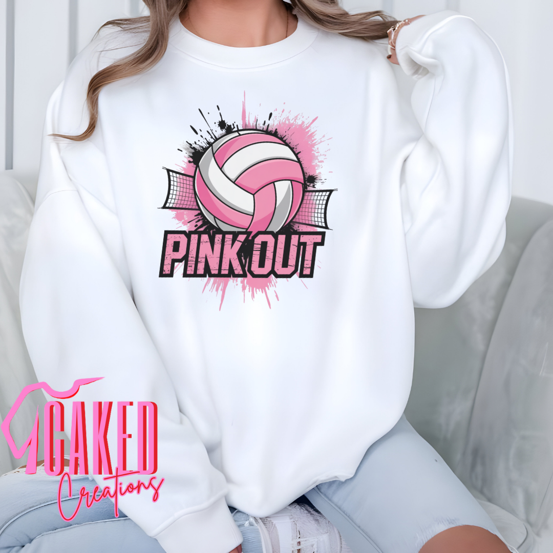 Pink Out Volleyball Tee β Breast Cancer Awareness Shirt