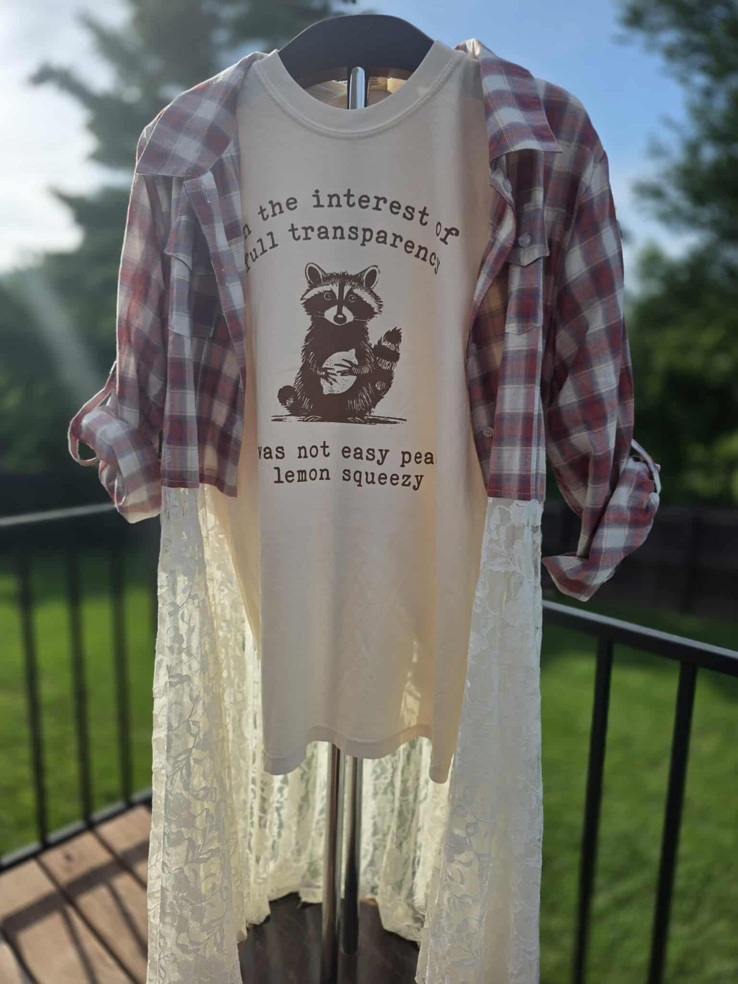 Closet Craving: Retro Daisy & Lace Sheer Kimono – Size 1X (14/16W)