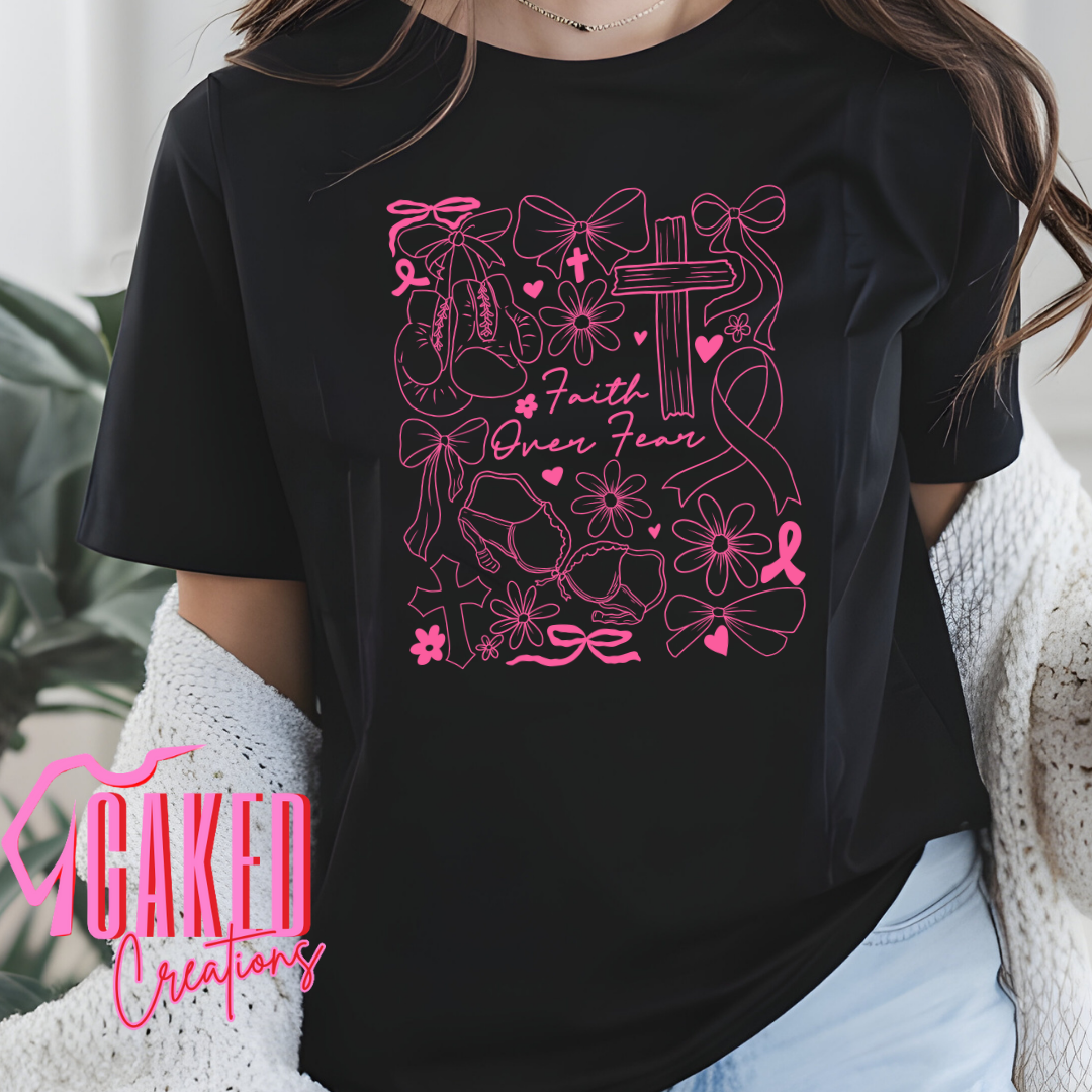 Faith Over Fear Tee β Pink Ribbon Awareness Shirt