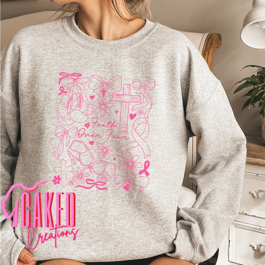 Faith Over Fear Tee β Pink Ribbon Awareness Shirt