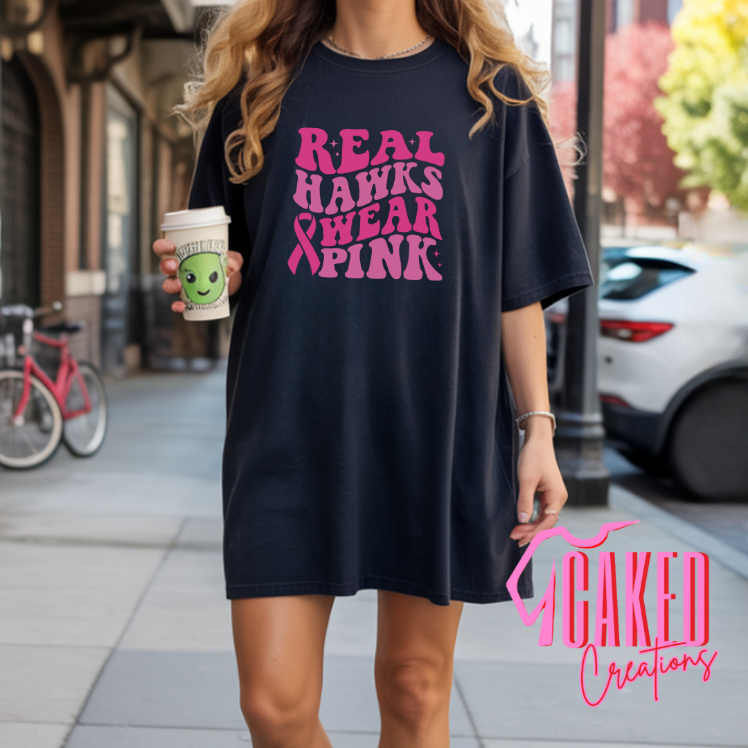 Real Hawks Wear Pink Tee – Breast Cancer Awareness Spirit Shirt