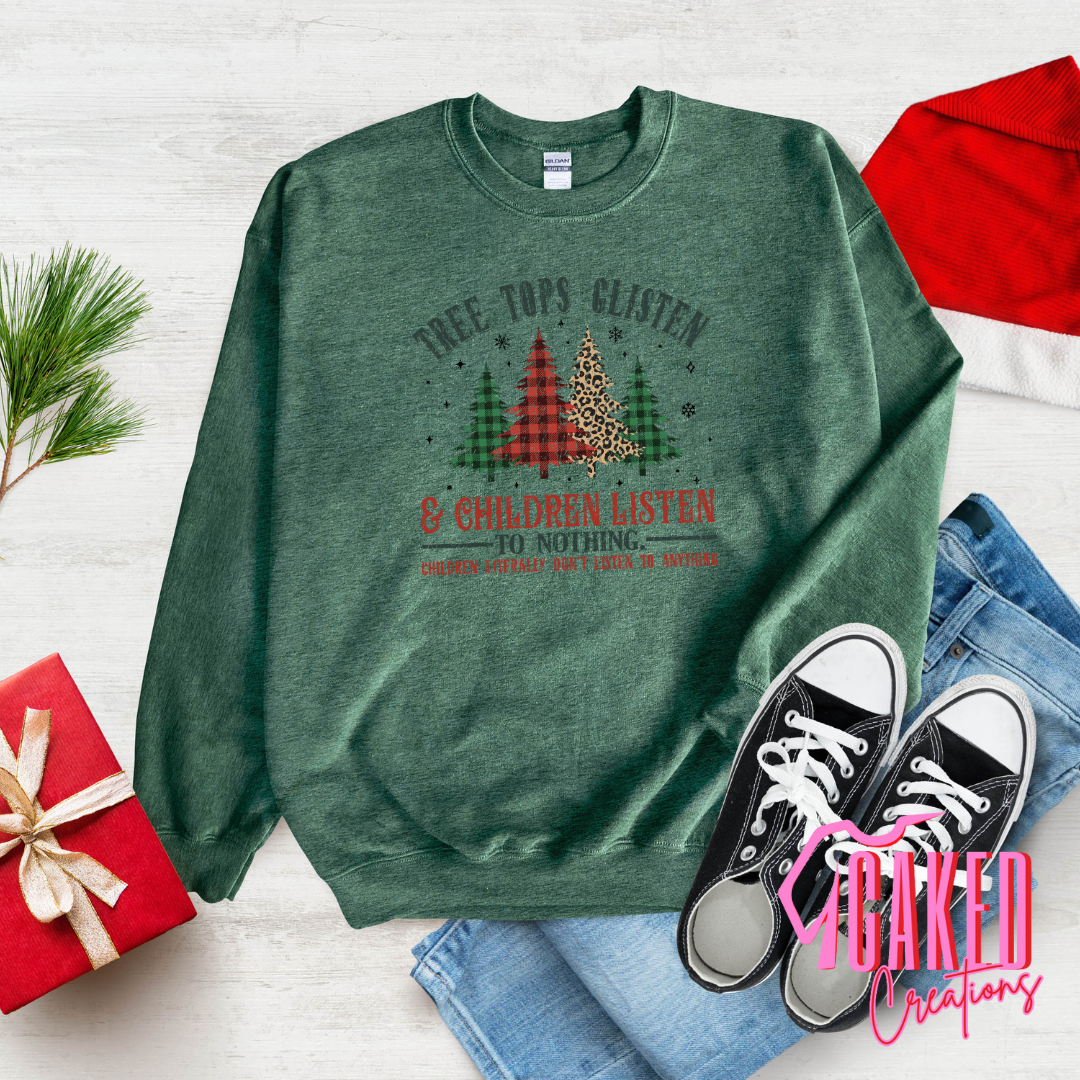Tree Tops Glisten Christmas TShirt / Sweatshirt – Funny Mom Life