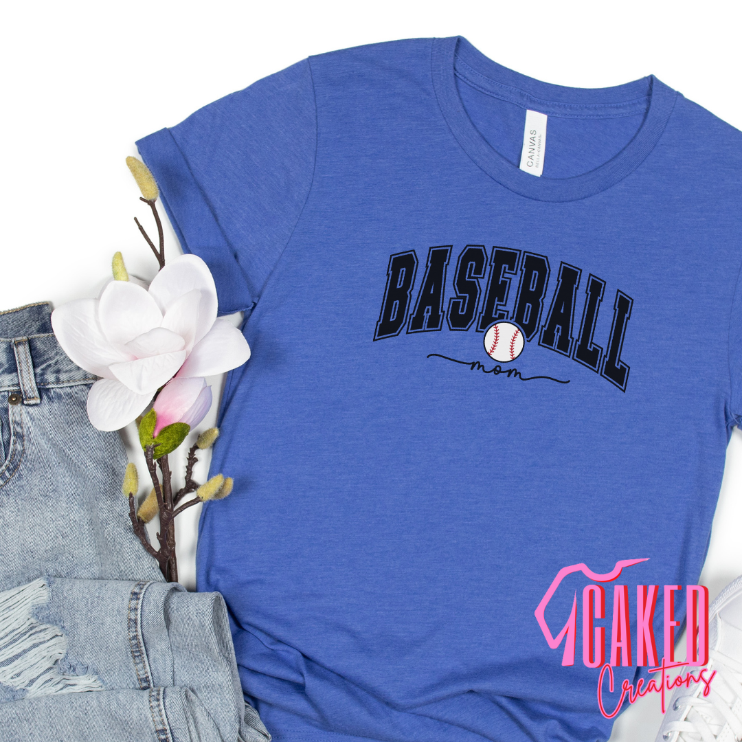 Baseball Mom T-Shirt – Game Day Varsity Lettering
