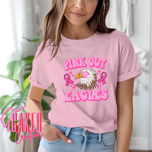 Pink Out Eagles Tee – Breast Cancer Awareness Spirit Shirt