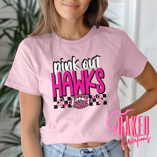 Pink Out Hawks Tee – Breast Cancer Awareness Game Day Shirt