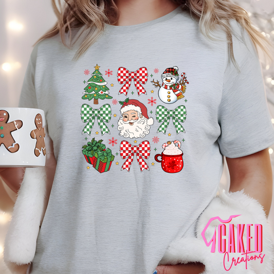 Retro Christmas Grid Tee