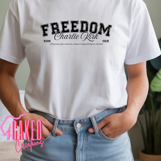 "FREEDOM – Charlie Kirk" Tee