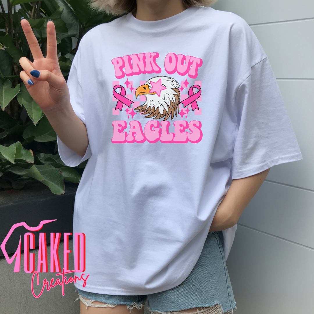 Pink Out Eagles Tee – Breast Cancer Awareness Spirit Shirt