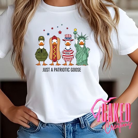 Just a Patriotic Goose Tee