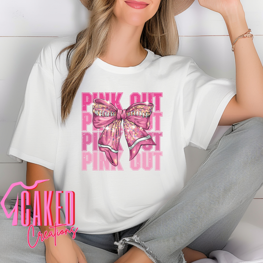 Bow Pink Out Tee – Breast Cancer Awareness Shirt