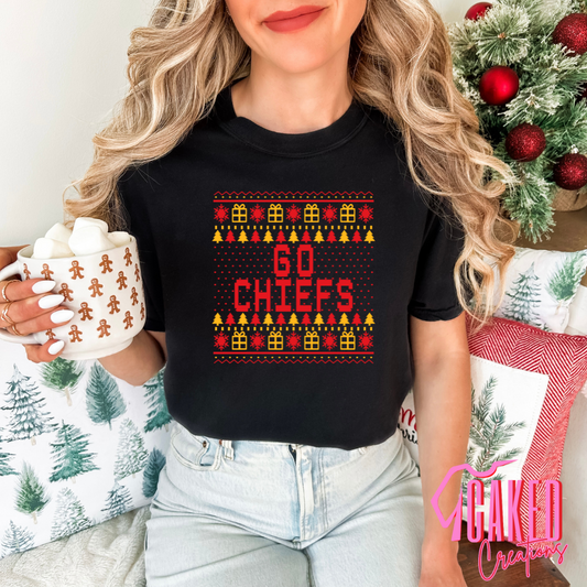 Go Chiefs Ugly Christmas Tee