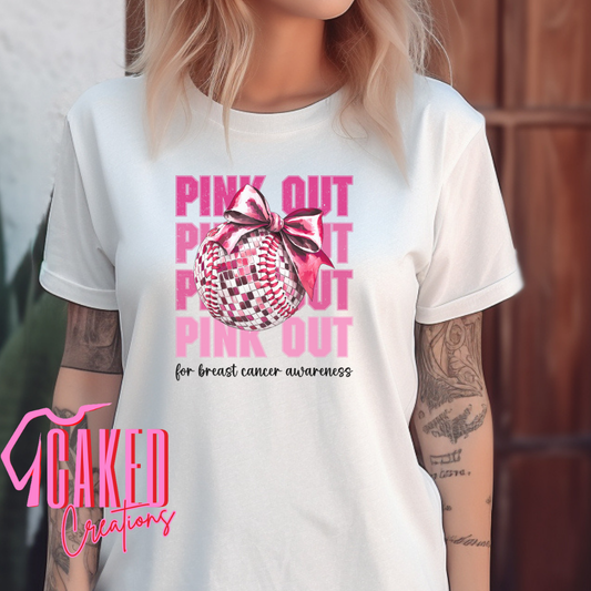 Pink Out Softball Tee – Breast Cancer Awareness Shirt