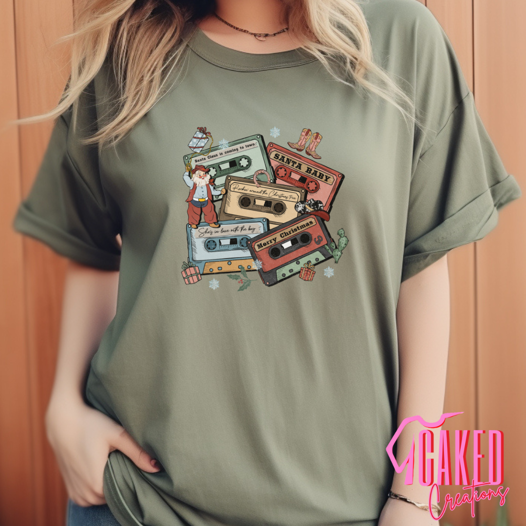 Retro Christmas Mixtape Tee