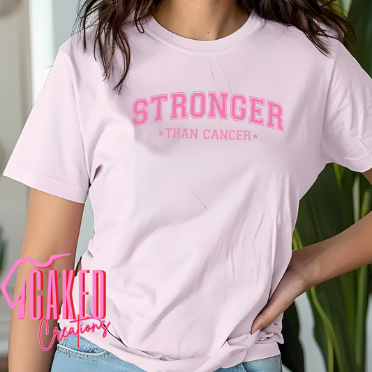 Stronger Than Cancer Tee – Motivational Breast Cancer Awareness Shirt