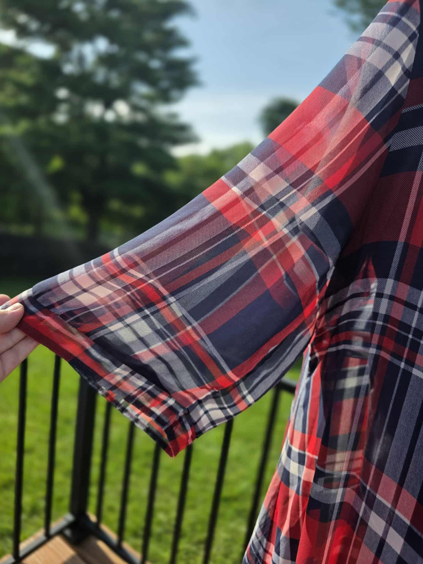Closet Craving: Red, White & Sheer Plaid Kimono – Torrid 1/2