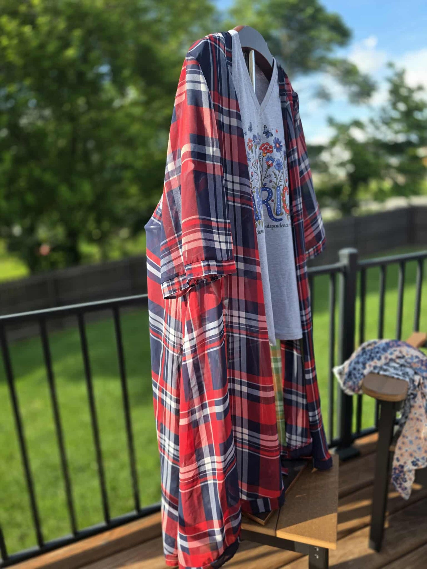 Closet Craving: Red, White & Sheer Plaid Kimono – Torrid 1/2