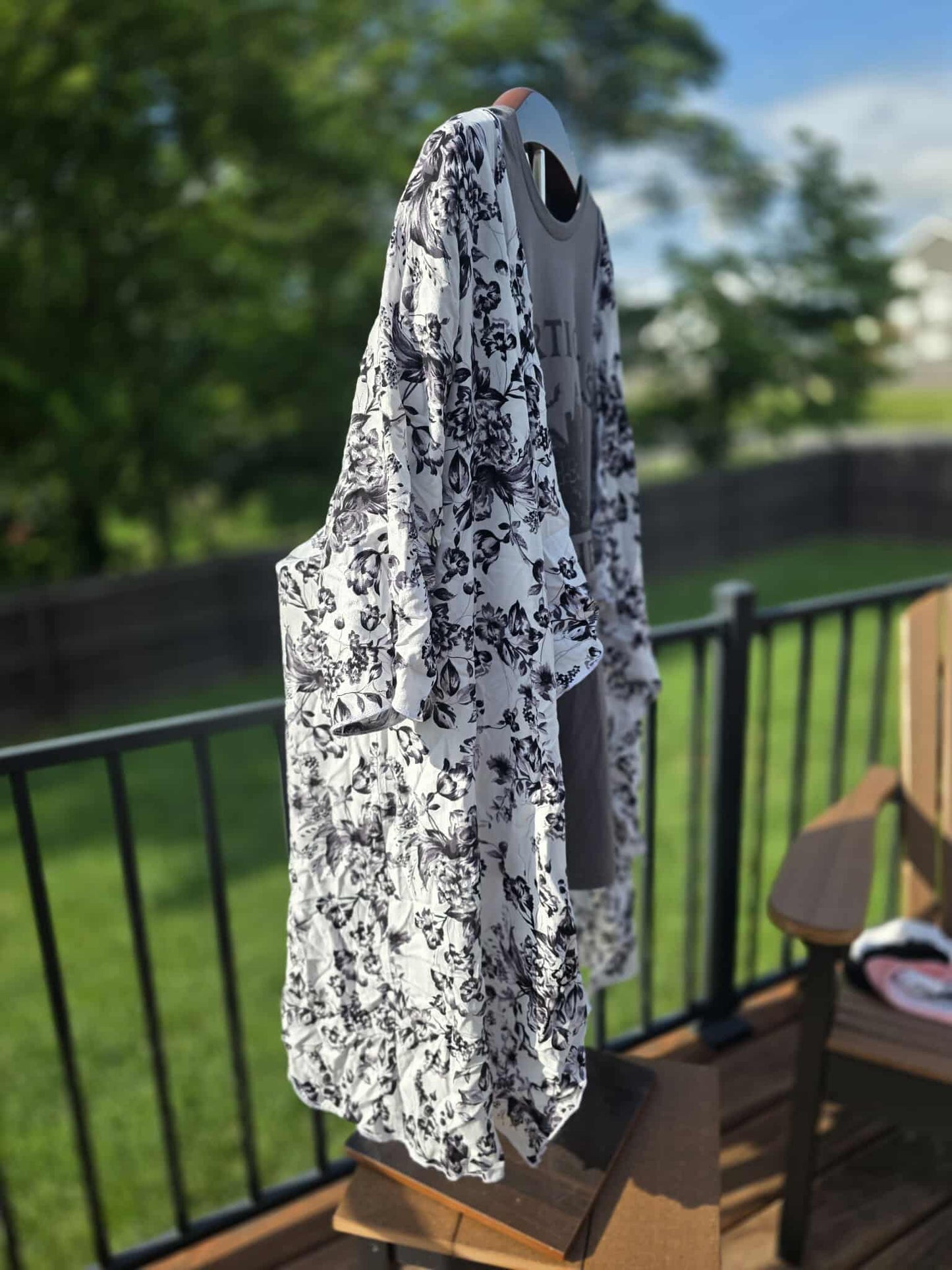 Closet Craving: Black & White Floral Shirley Kimono