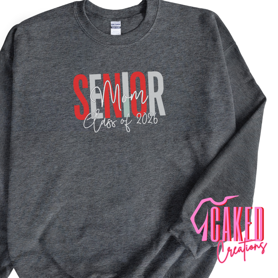 Senior Mom Sweatshirt/Tee – Class of 2026 Graduation Spirit Shirt