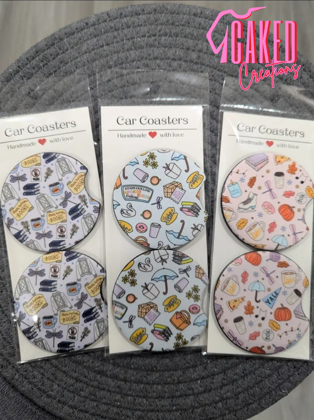 Car Coasters – Handmade Cup Holder Accessories