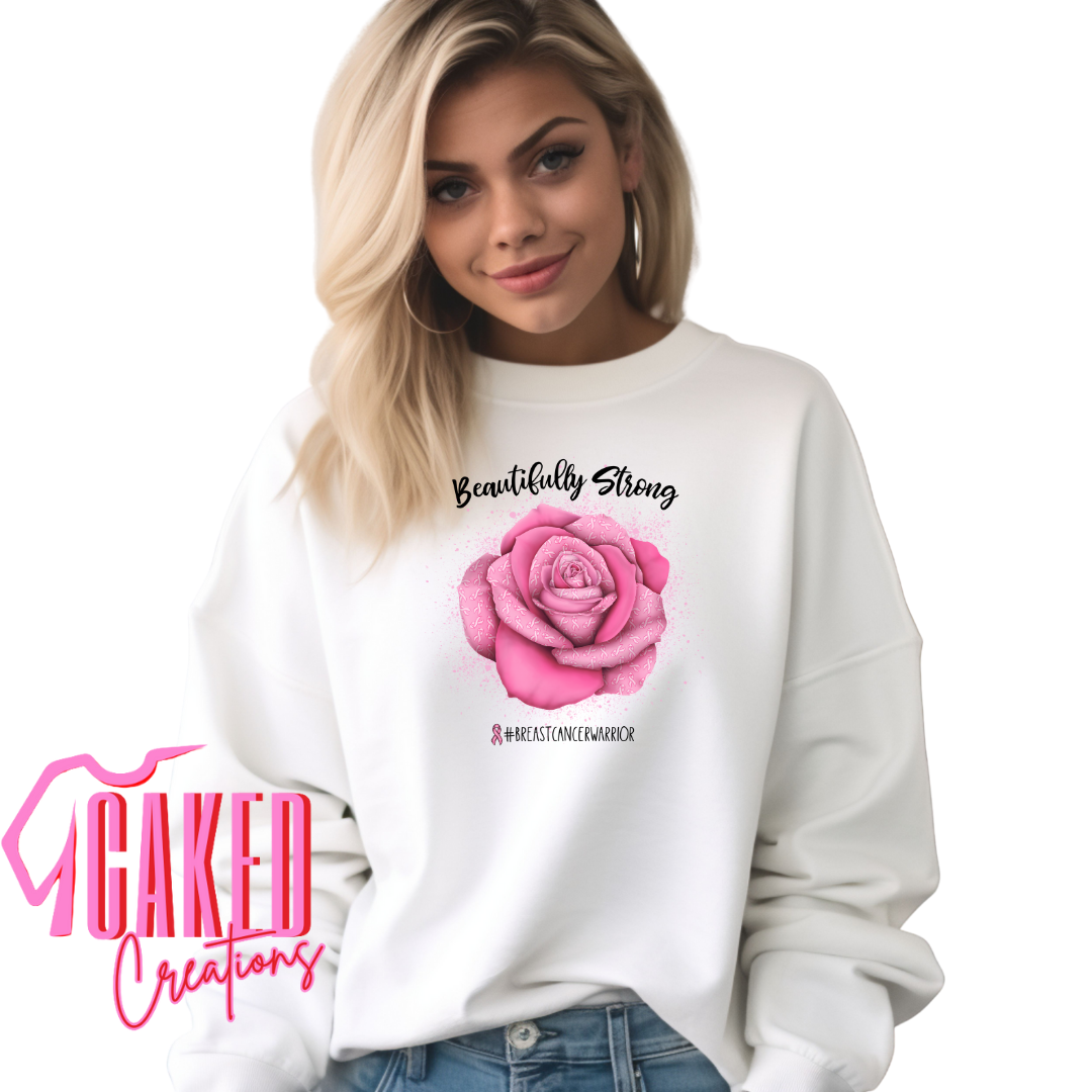 Beautifully Strong Rose Tee – Pink Ribbon Warrior Shirt