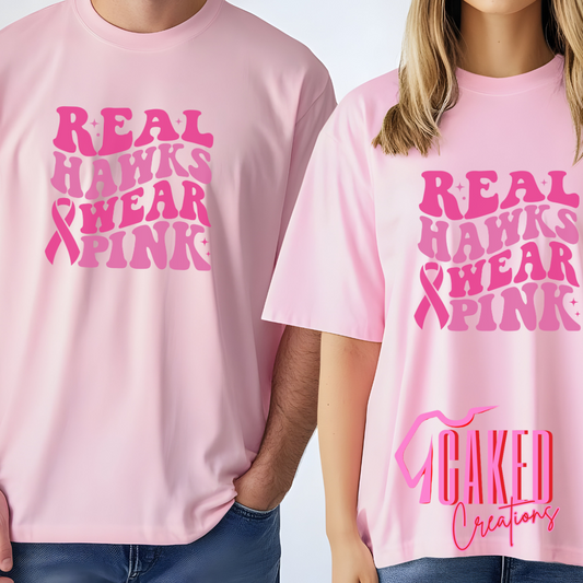 Real Hawks Wear Pink Tee – Breast Cancer Awareness Spirit Shirt