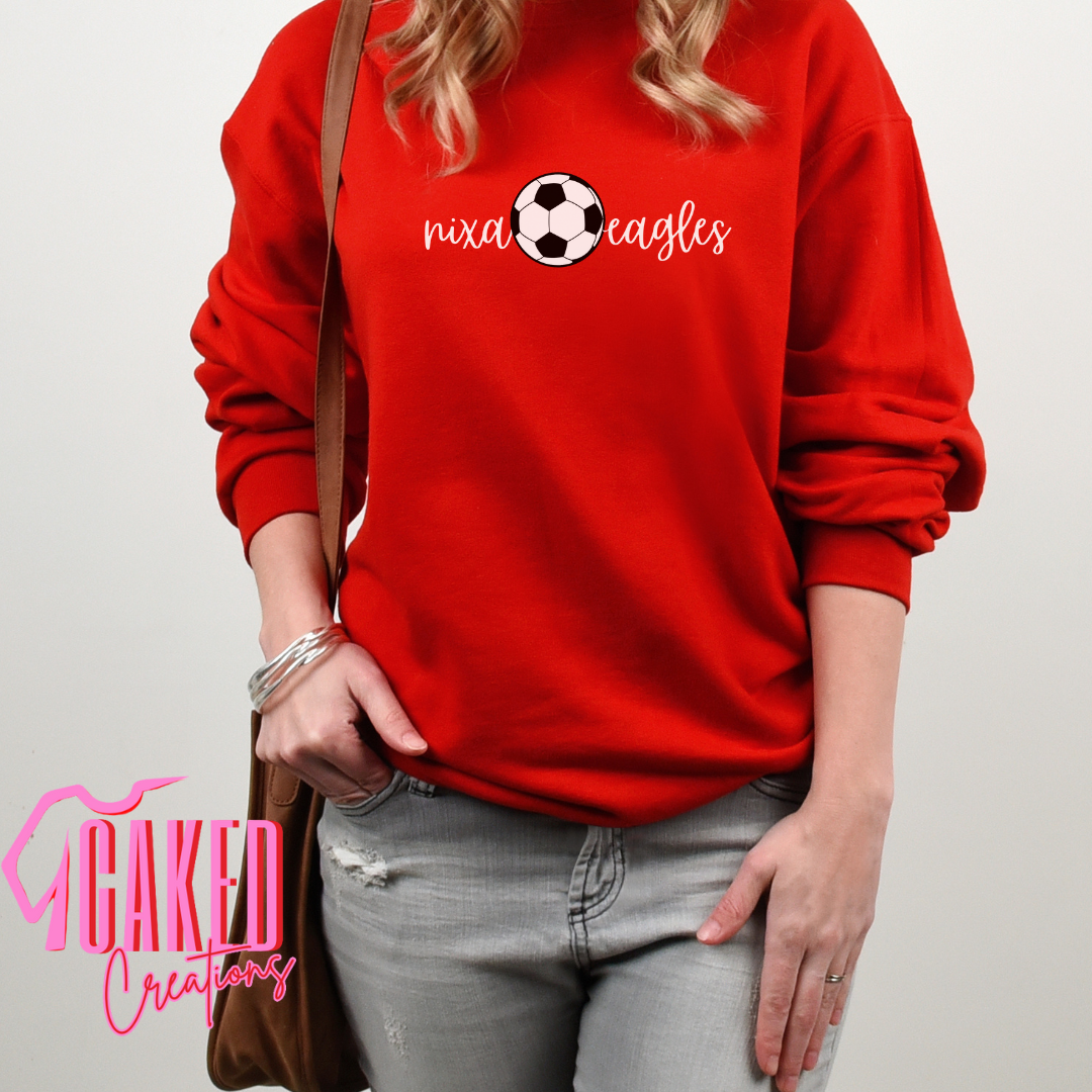 Custom School Soccer Spirit Tee or Sweatshirt – Personalized Team Name & Colors