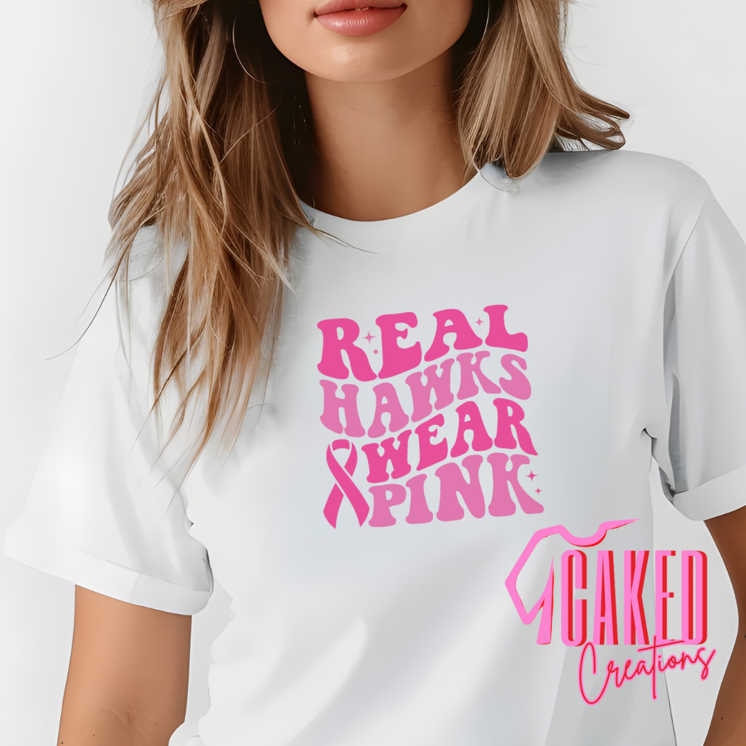 Real Hawks Wear Pink Tee – Breast Cancer Awareness Spirit Shirt
