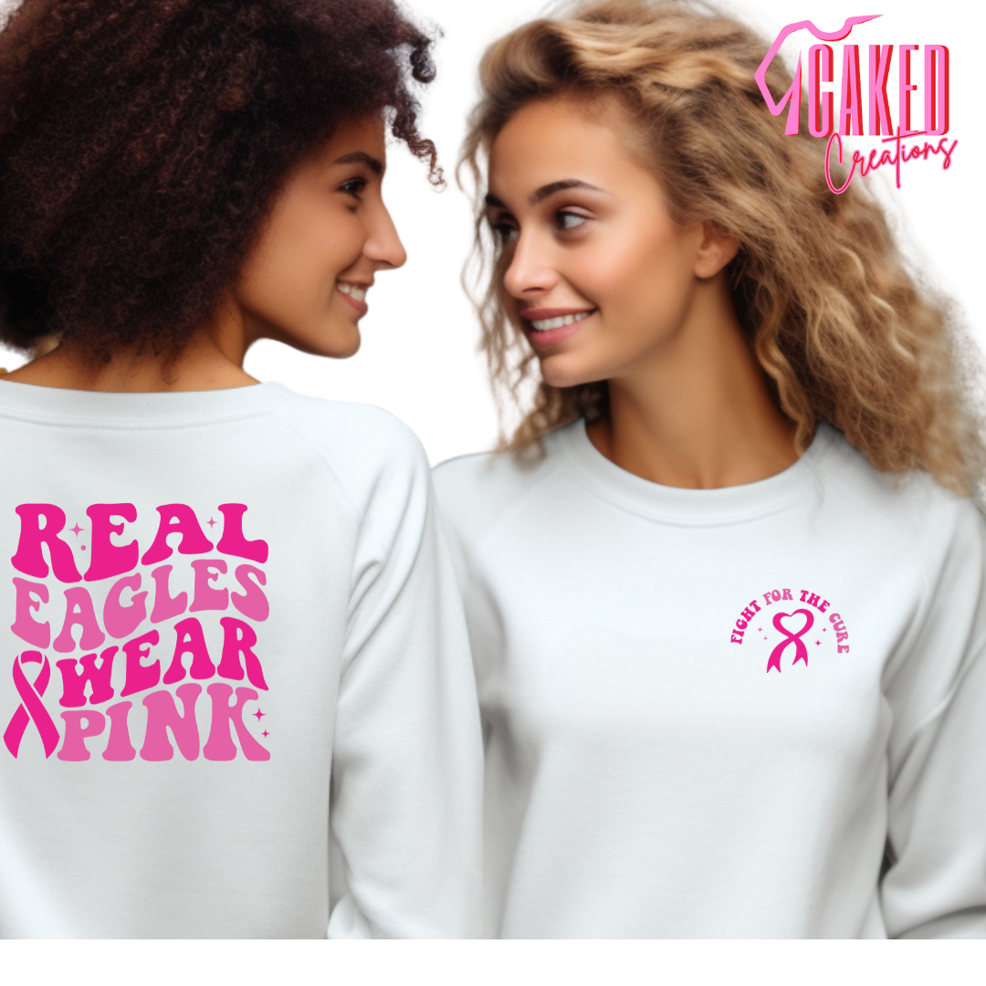 Real Eagles Wear Pink Tee – Retro Pink Out Spirit Shirt