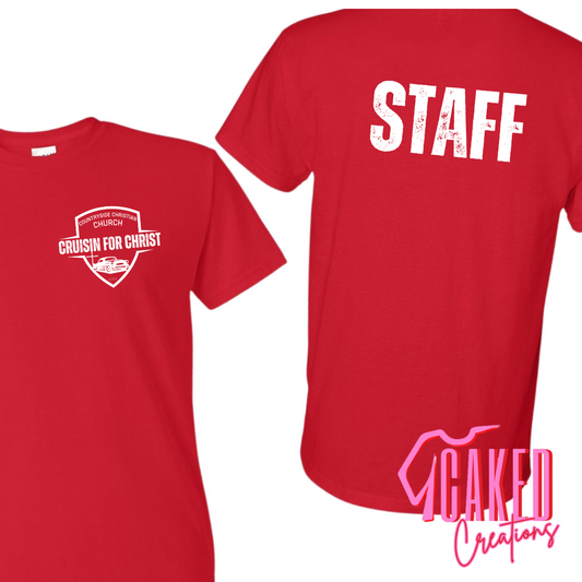 Cruisin’ for Christ Staff T-Shirt – Countryside Christian Car Show Tee
