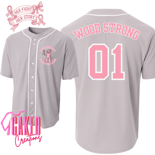 💖 WOOD STRONG Cancer Awareness Jersey
