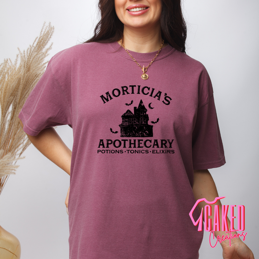 Morticia’s Apothecary Potions & Tonics Tee